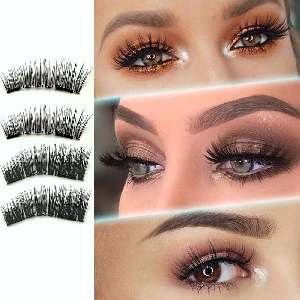 Магнитный ресницы бигуди Набор накладные клип комплект натуральные густые для