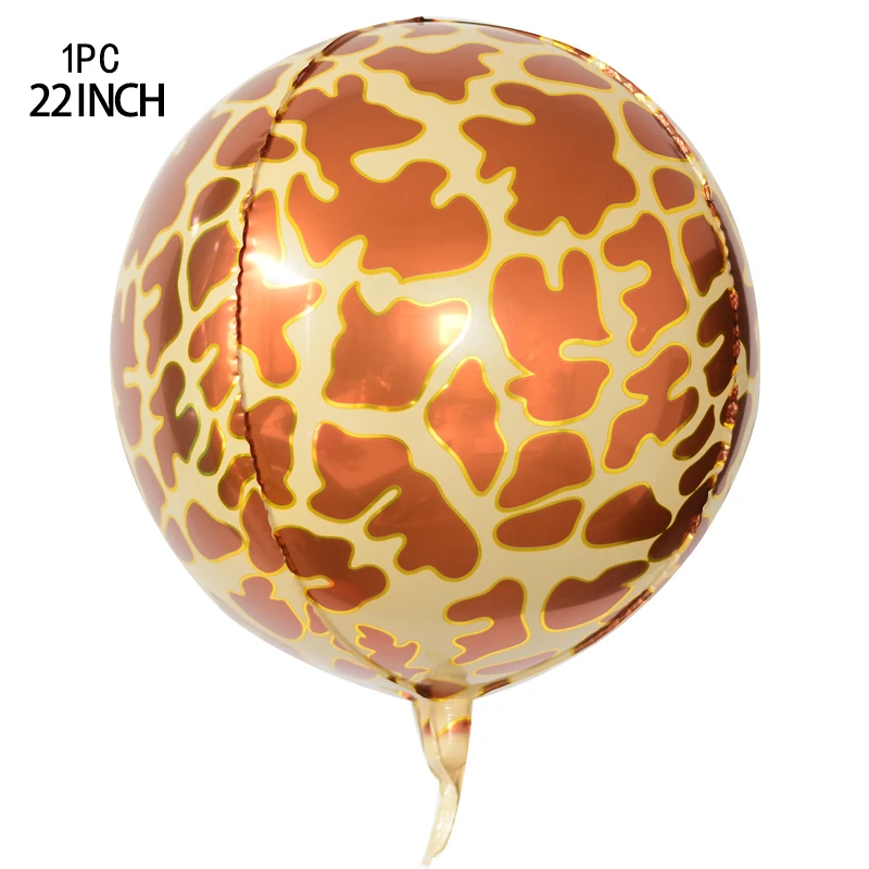 

4D Balloons 22inch Helium Foil Balloons Safari Jungle Birthday Party Decorations Kids Globos Balony baby shower Agate Balloons