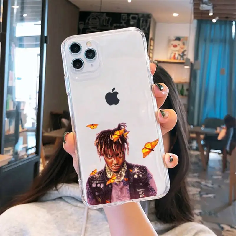 

Juice Wrld Lucid Dream Hip Hop Rap fashion Phone Case shell Transparent for iPhone 6 7 8 11 12 s mini pro X XS XR MAX Plus