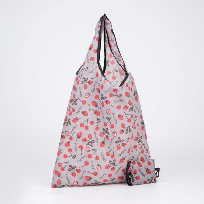 Сумка хозяйственная складная отдел без молнии с карабином цвет серый | Багаж и