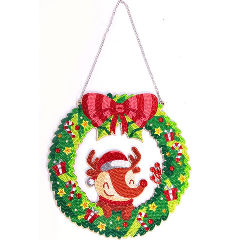 

DIY Christmas Crystal Wreath Kits 2022 New Year Christmas Creative Creative Handmade Gifts Diamond Wreath Door Window Pendant