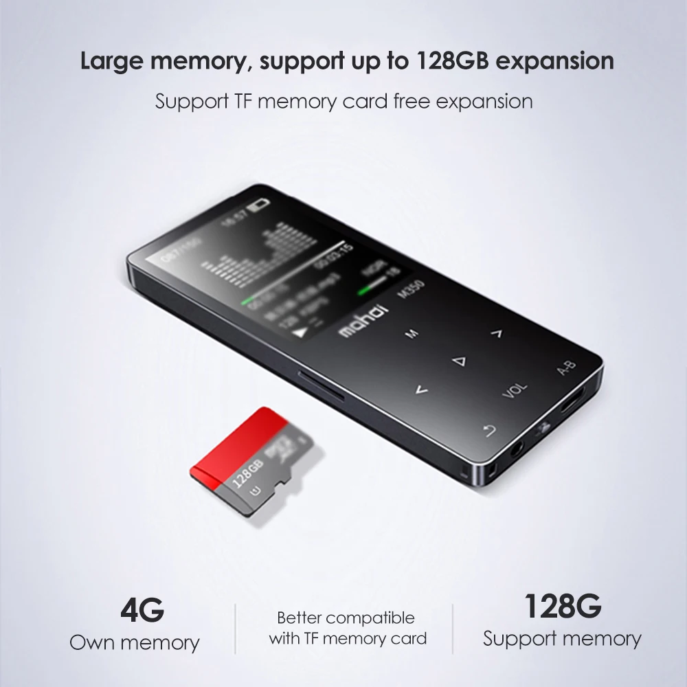 Mahdi M350 MP3-плеер металлический спортивный мини портативный аудио 4G/8G музыкальный плеер