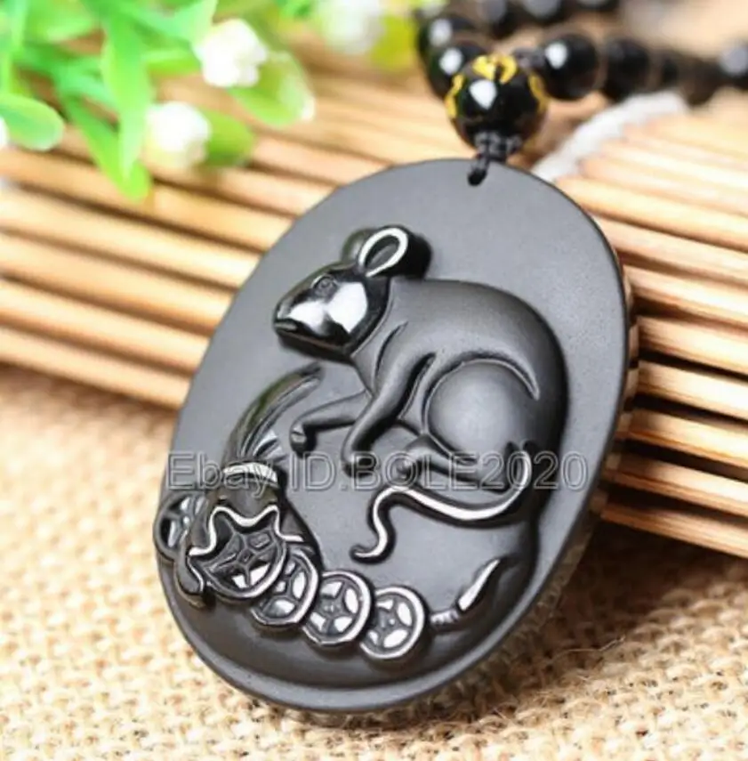 Модные ювелирные изделия Бесплатная доставка натуральный черный обсидиан