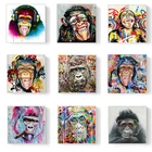 Картина с рисунком, животные, орангутан и обезьяна, холст, печать, плакаты и принты, современный Декор для дома