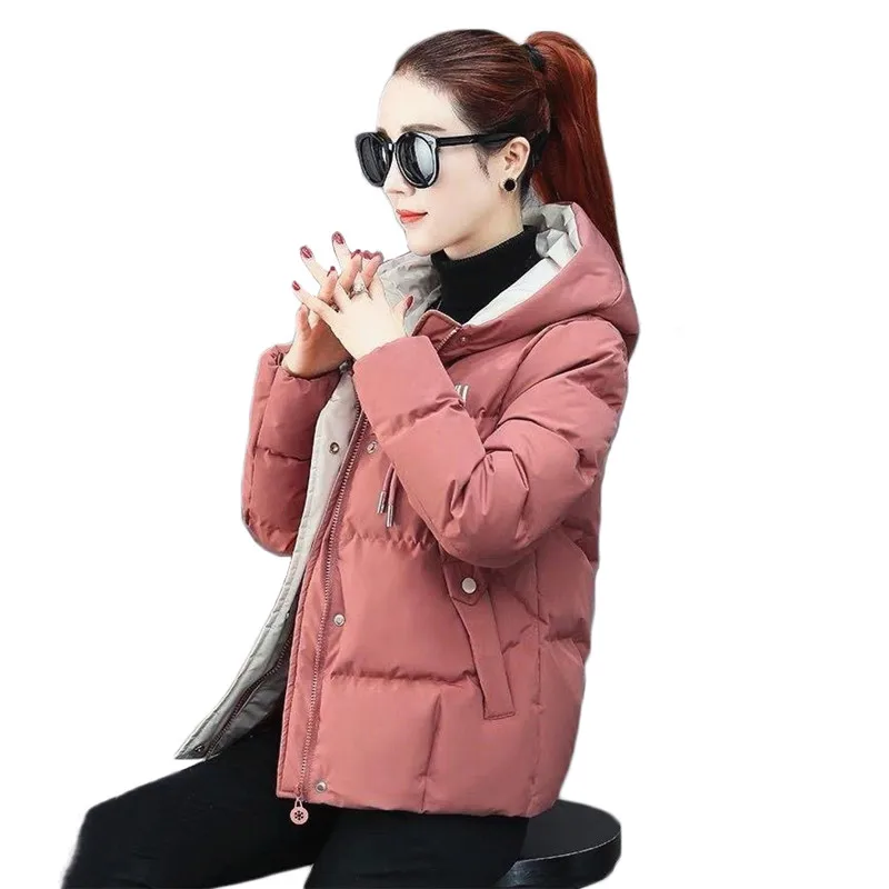 Женская куртка с капюшоном и надписью черная свободная парка размера плюс в