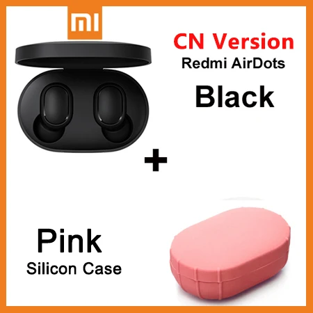 Xiaomi Redmi Airdots TWS беспроводные Bluetooth наушники стерео бас гарнитура с микрофоном голосовой помощник управление AI - Цвет: CN Add 1 Case