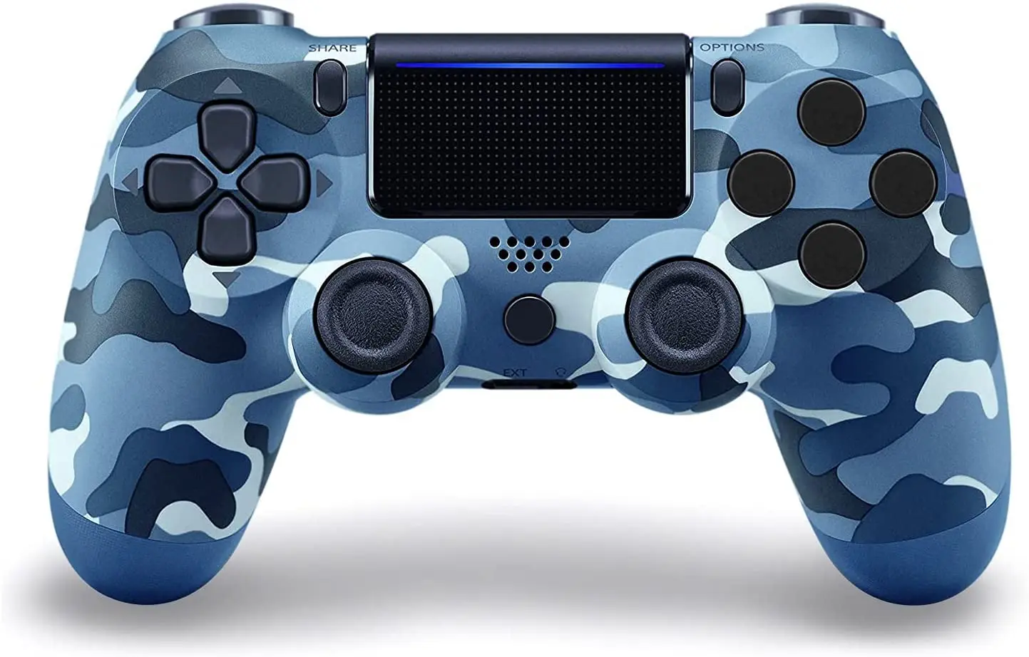 

Беспроводной контроллер для PS4, Двойной вибрационный пульт дистанционного управления, джойстик, совместимый с консолью PS4/Pro/Slim (синий камуф...
