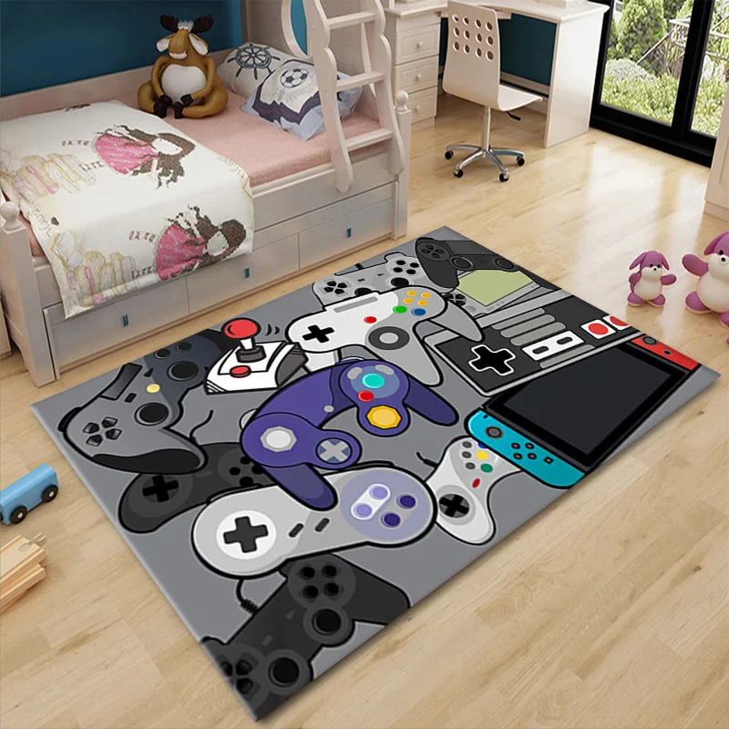 

Cartoon Tapete Gamer Kid Boys Rugs Playing Carpets for Living Room Carpet Anti-Slip Carpets for Bedroom Bedside Carpet Floor Mat