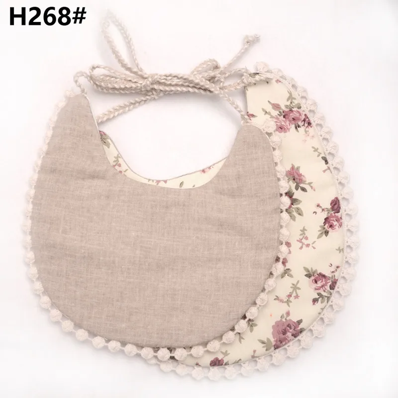 Baby Boy Girl Newborn Cotton Linen Two-layer Bib Waterproof Saliva Towel Burp Cloth Floral Print Feeding Boys Girls Bandana Bibs | Детская