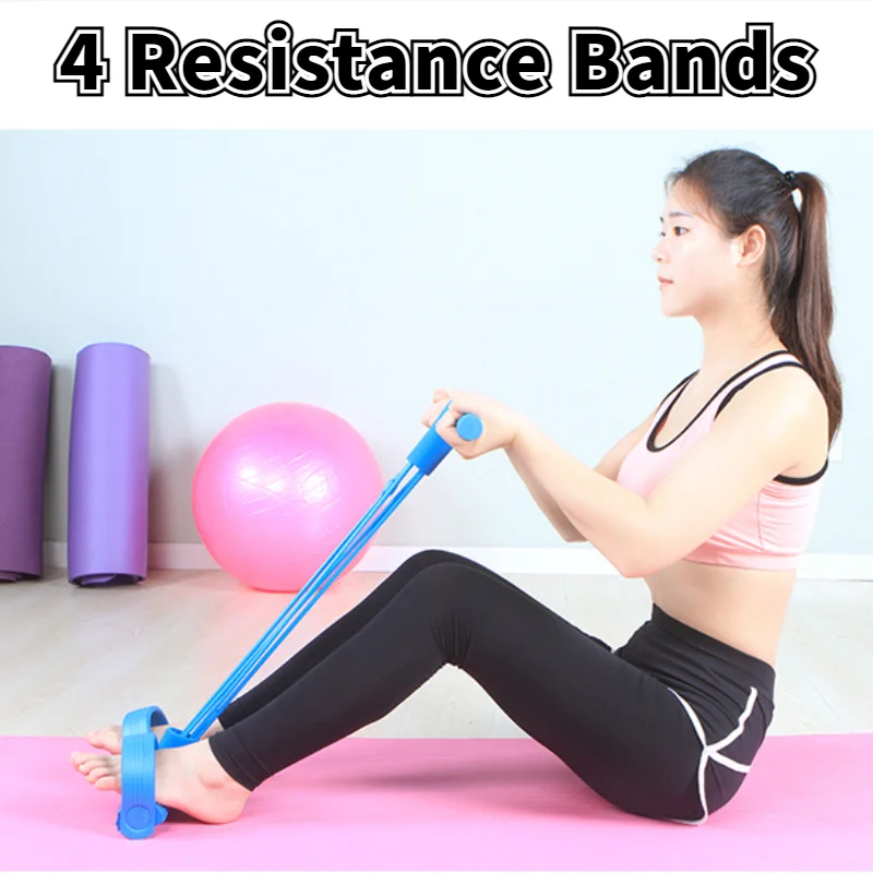 

4 эспандера Педальный Тренажер для живота