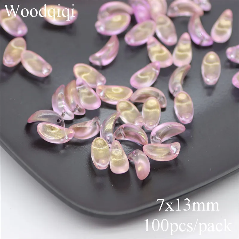 Стеклянные бусины в форме цветка-лепестка градиентные стеклянные разных цветов