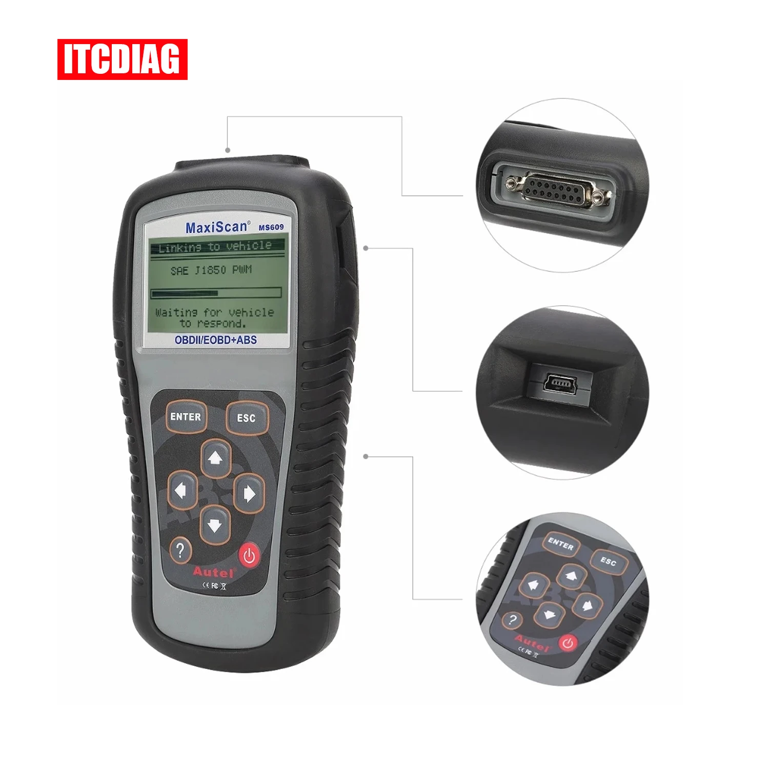 

Autel Maxiscan MS609 OBD2 Scanner Code Reader with Full OBD2 Functions ABS Diagnostics DTC Definitions Advanced of MS509 & AL519