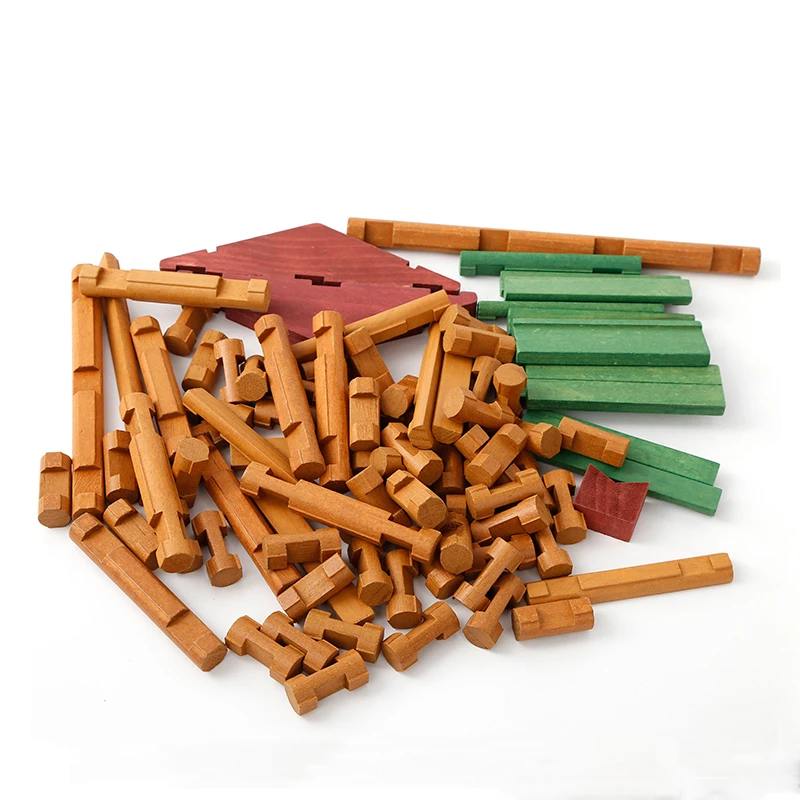 90 шт. детский Деревянный конструктор линкольн | Игрушки и хобби