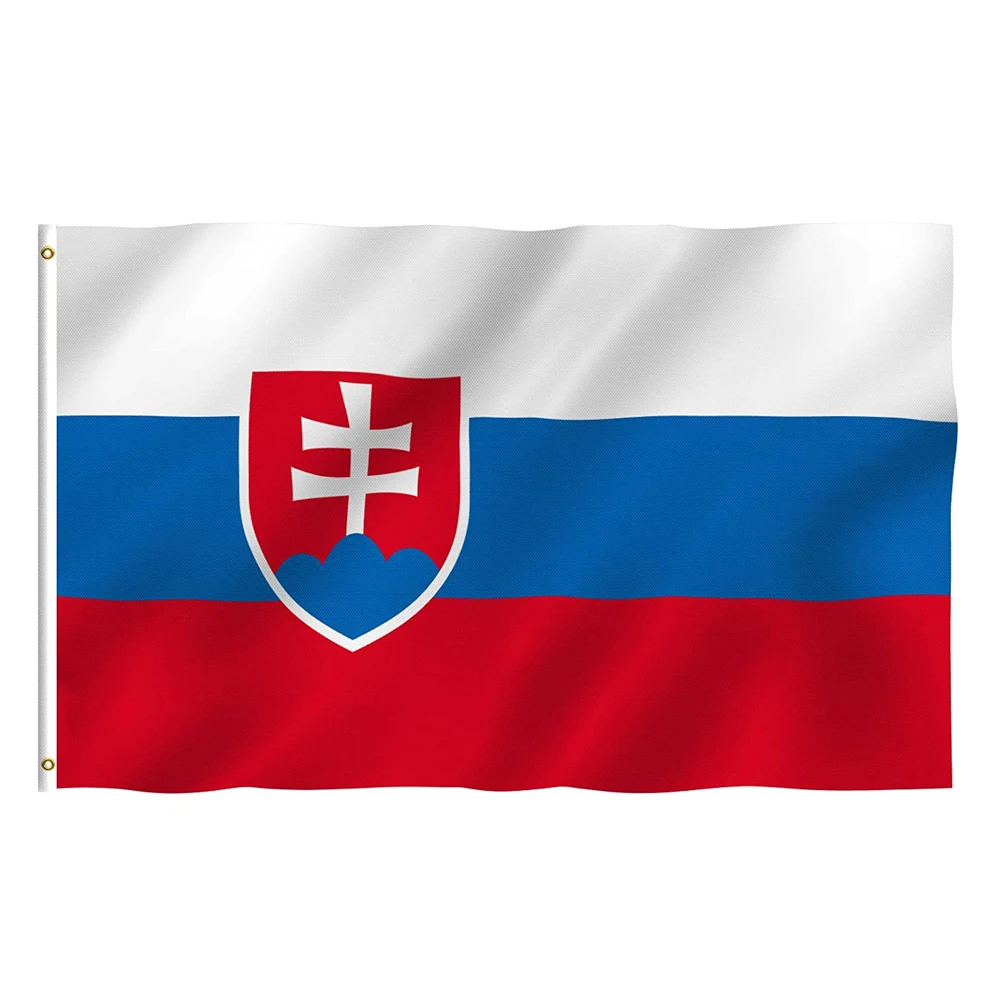 Флаг Словакии Flagnshow, 3 Х5 фута, подвесные толстые флаги и баннеры из полиэстера, Словацкой Республики
