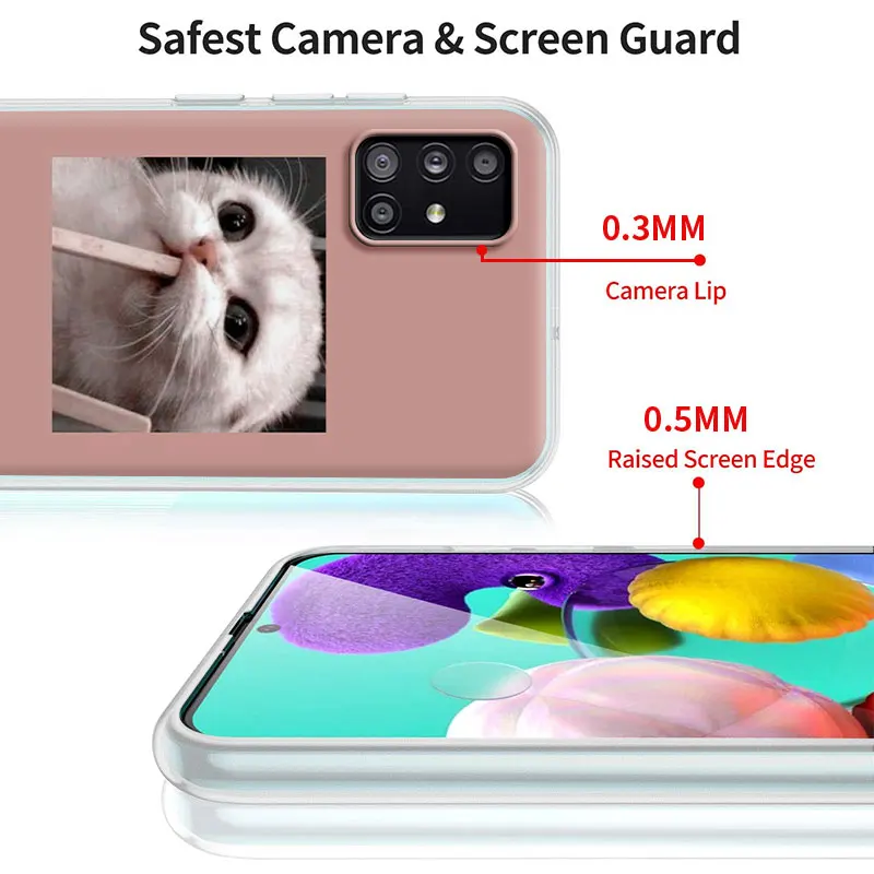 Soft Case For Samsung Galaxy A51 A71 A21S A31 A41 M31 A11 M51 M21 M11 Translucent Phone Cover Shell Cute Lovely Animal Cat Capa
