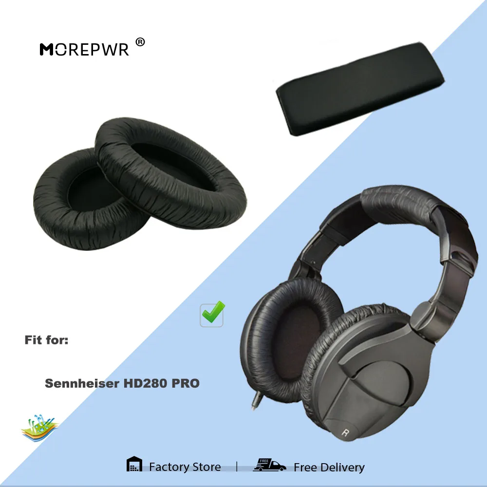 Yedek kulak pedleri Sennheiser HD280 PRO HD-280 HD 280 kulaklık parçaları deri yastık kadife kulaklık kulaklık kol kapağı
