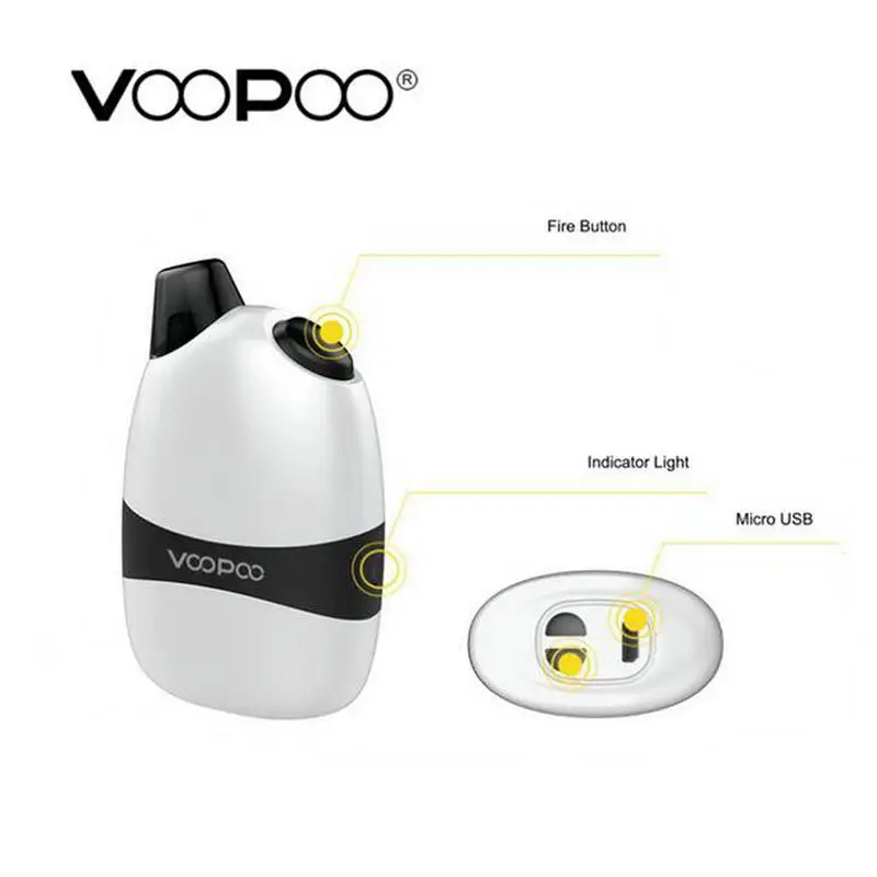 5 шт./лот Voopoo панда комплект все-в-одном POD система 5 мл картридж POD 1100 мач батарея электронная сигарета Vape испаритель VS Justfog