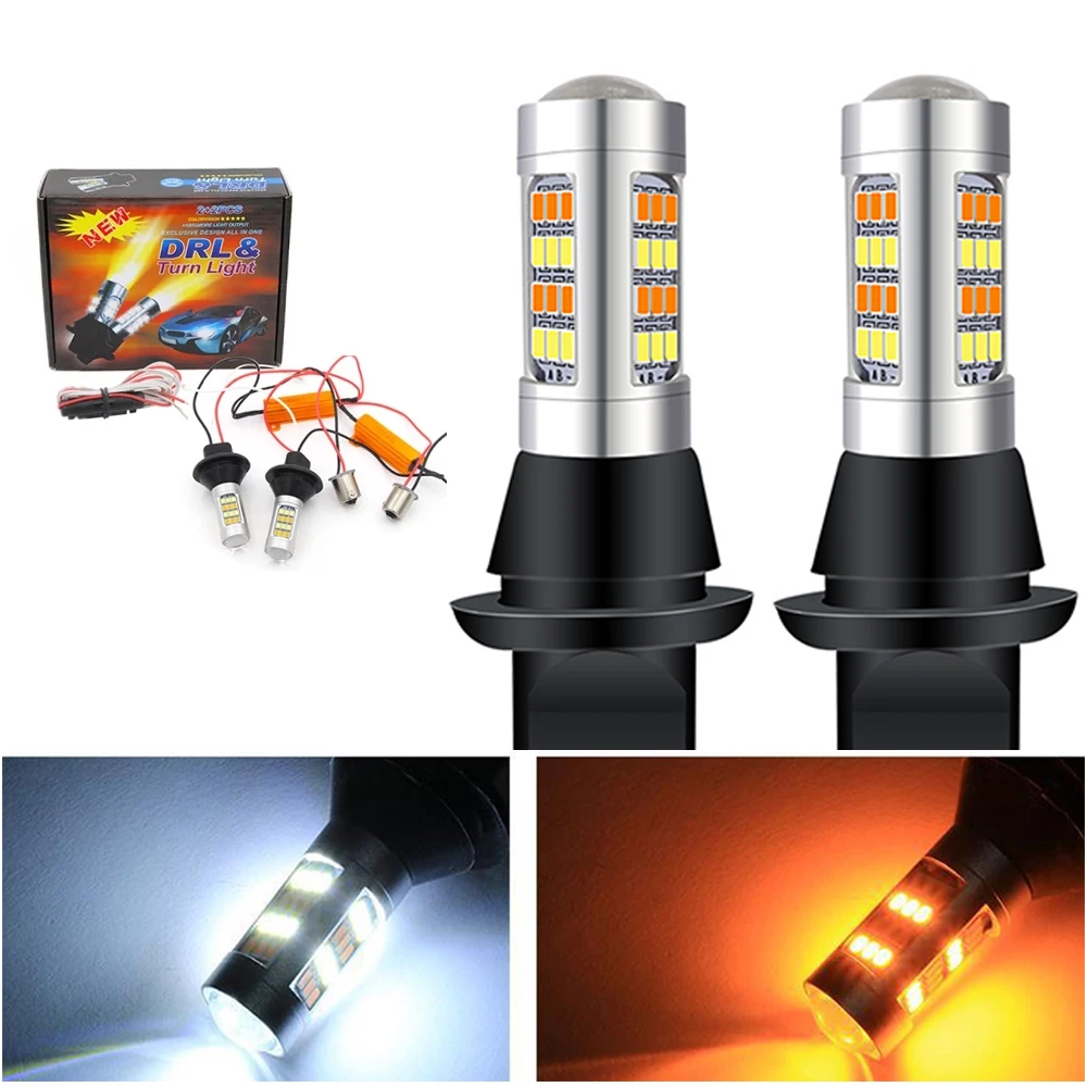 2X T20 7440 W21W WY21W 1156 P21W PY21W BAU15S 50W 2835 42SMD светодиодные дневные ходовые огни и передние