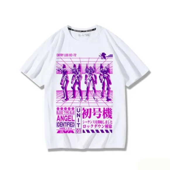 Повседневная футболка для мужчин и женщин EVA Unit 01 Second Child Asuka Langley Soryu с принтом