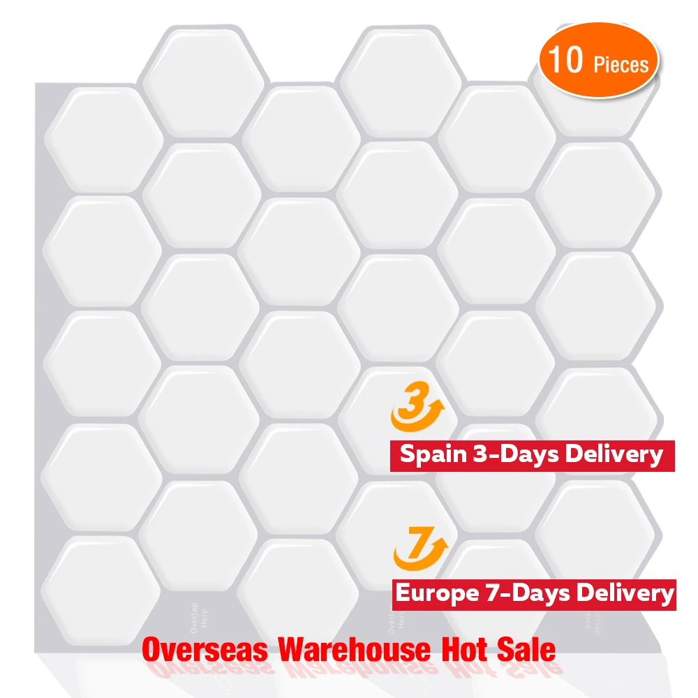 

DIY Self Adhesive Kitchen Mosaic Wall Stick Tiles Home Decor Vinyl Backsplash Peel and Stick