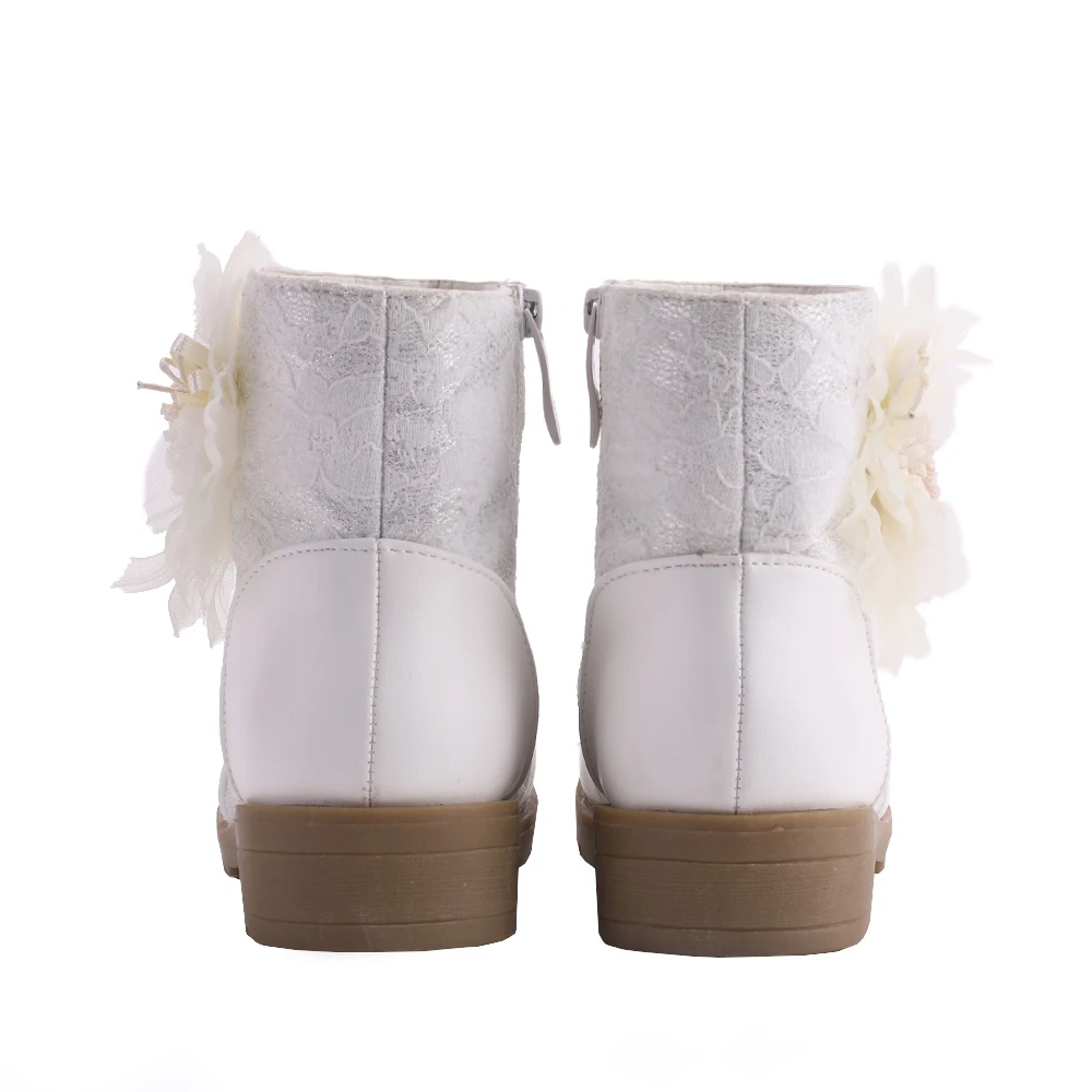 MRLOTUSNEE®Ботинки принцессы с цветочным принтом Модные Ботинки Martin Детская кожаная