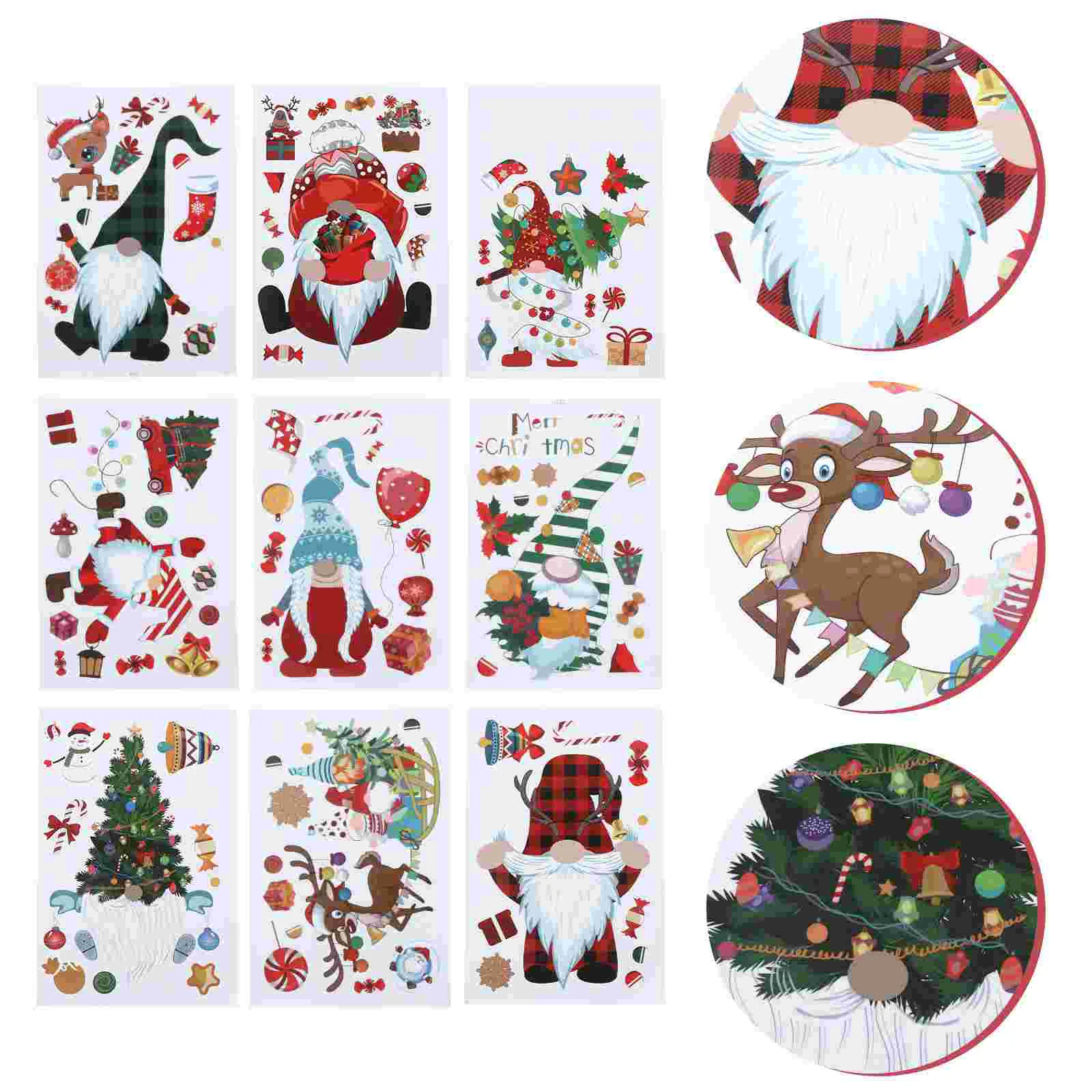 

9Sheets Christmas Wall Decor Party Wall Stickers PVC Window Sticker Decals