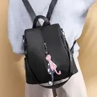 Рюкзак женский из ткани Оксфорд, школьный рюкзак с защитой от кражи, черный, 2020