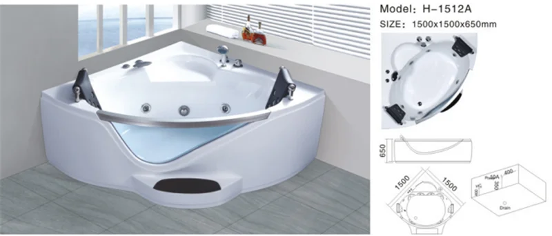 Современный дизайн 2 человек угловая Массажная Ванна|bathtub|bathtub massage |