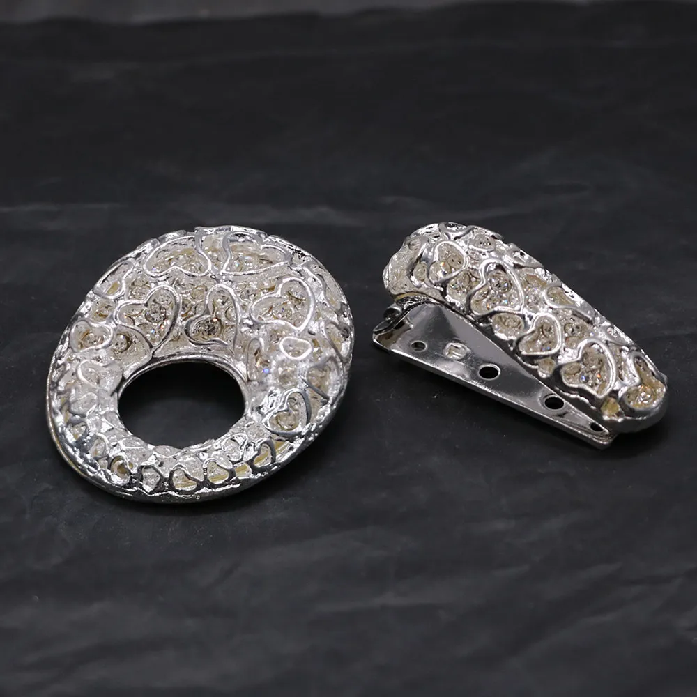 Хорошее качество 72 мм металлические стразы кнопка с свитер украшение пальто