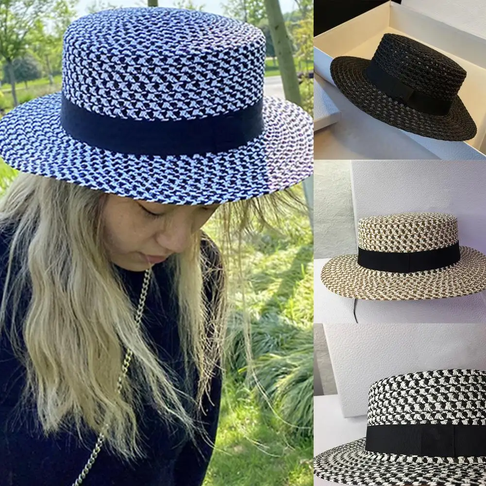 

Sun Hat Foldable UV Protection Weaving Women Bucket Hat for Summer