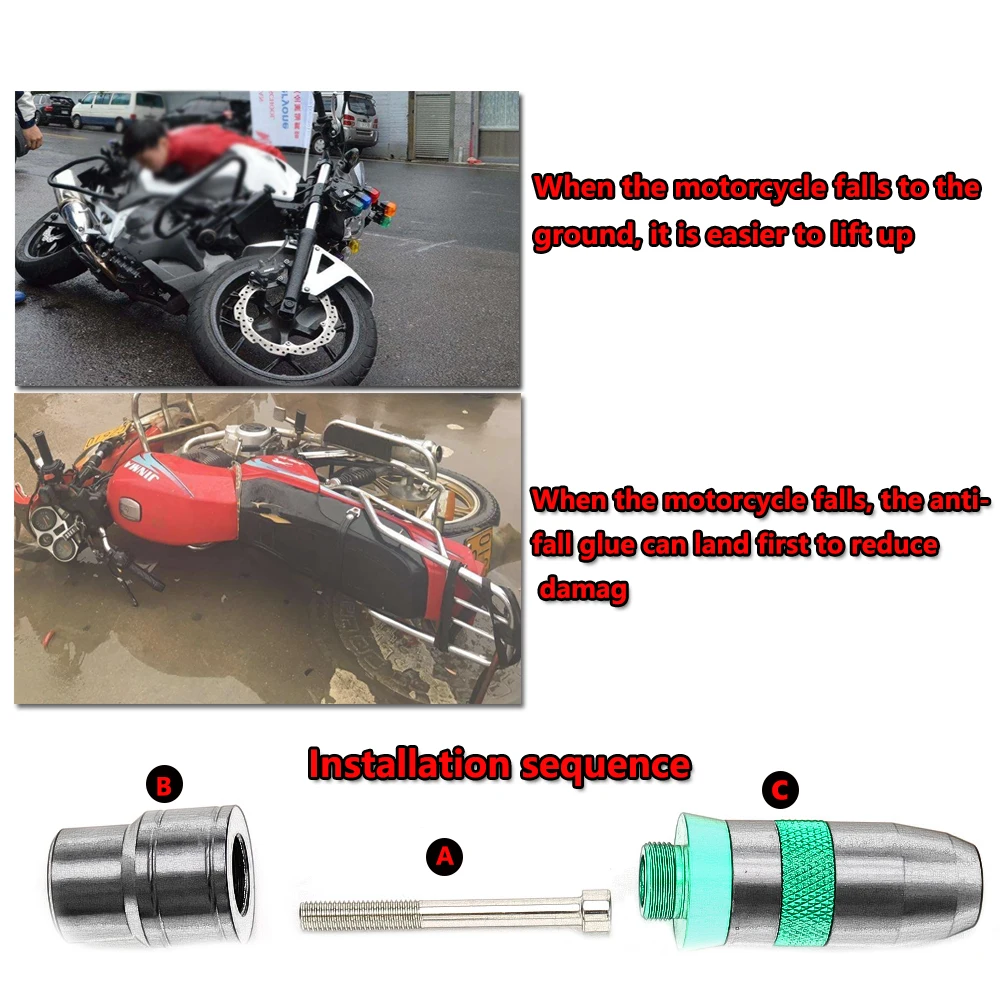 

Motorcycle CNC Aluminum Crash Pads Exhaust Sliders Crash Protector For Kawasaki Z250 Z300 Z750 Z800 Z1000 Z1000SX Z900 Z900RS