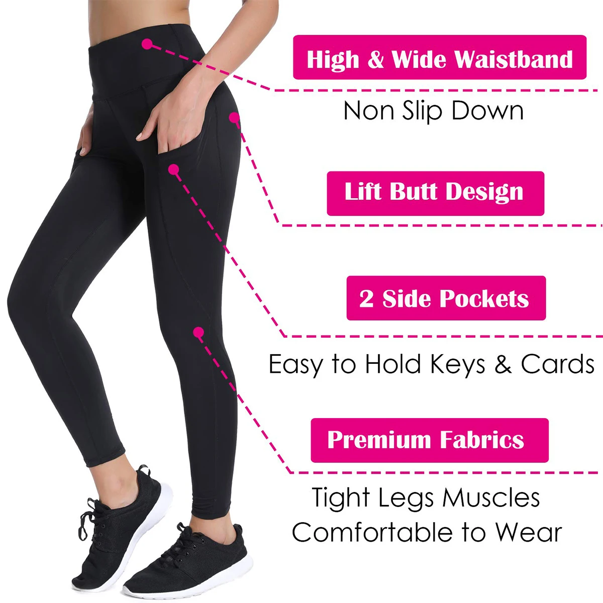 Joyshaper повседневные леггинсы для бега фитнеса с карманами пуш-ап высокой талией