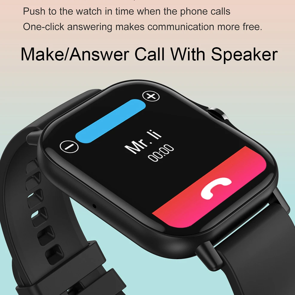 2021 answer call smart watch android men ip68 waterproof full touch woman smartwatch women for xiaomi ios apple phone 1 78inch free global shipping