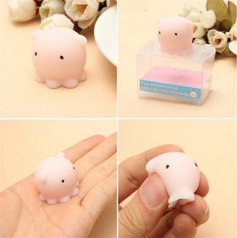 

Hand Grips Octopus Squishy Squeeze Healing Kid Toy Gift Stress Reliever Decor Stretch Japan Mochi Squeeze With Box Toy