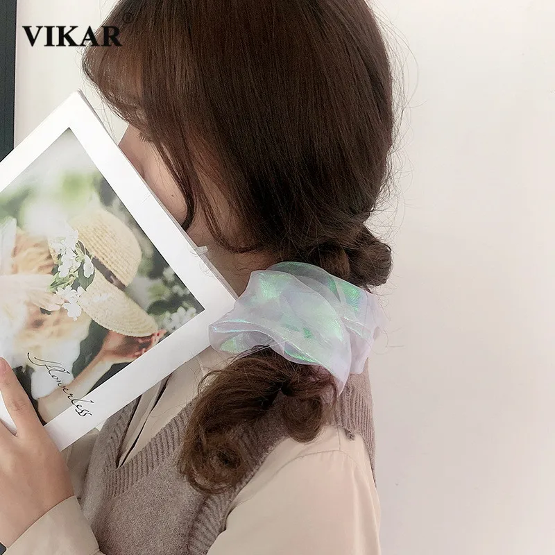 Женские сетчатые резинки для волос VIKAR Прозрачные фиксации хвостиков модные