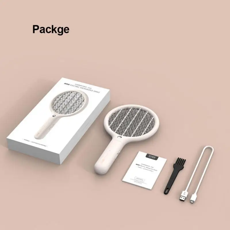 

MINI Electric Mosquito Swat Electric Fly Swatter Three-layer Protective Safety Net USB Recharging Electric Insect Racket Swatter