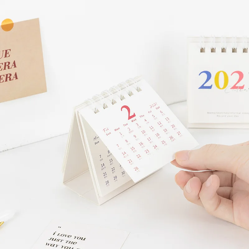 Mohamm 2021 настольный мини-календарь милый корейский стиль календарный план памятки