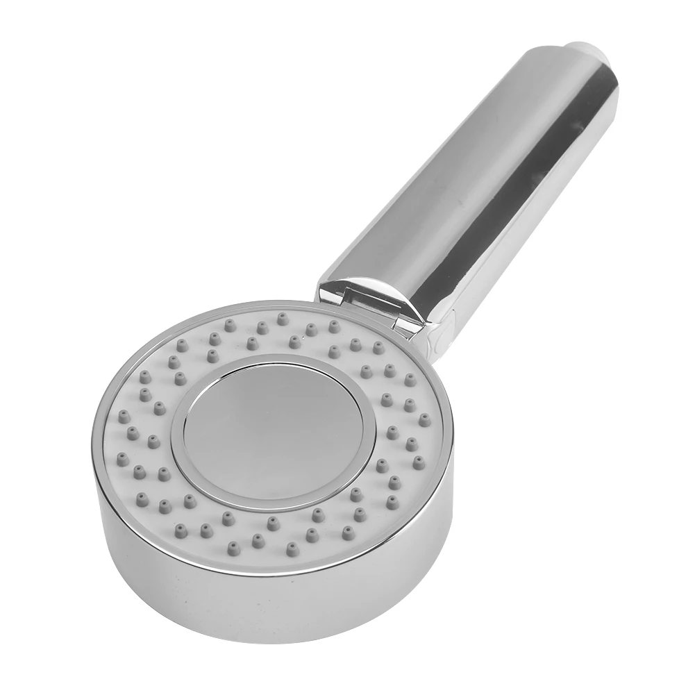

Double-sided Shower Head Water Saving Round ABS Chrome Booster Good Flexibility Bath Shower High Pressure Handheld Hand Shower