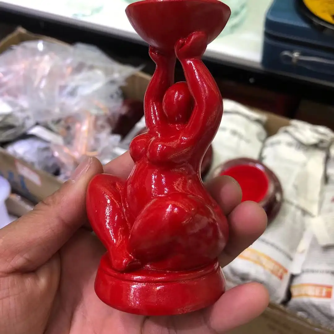 

Little man display stand crystal glass lens ball divination photography lens ball base 50 60 mm 80 mm Guanyin magic ball bracket