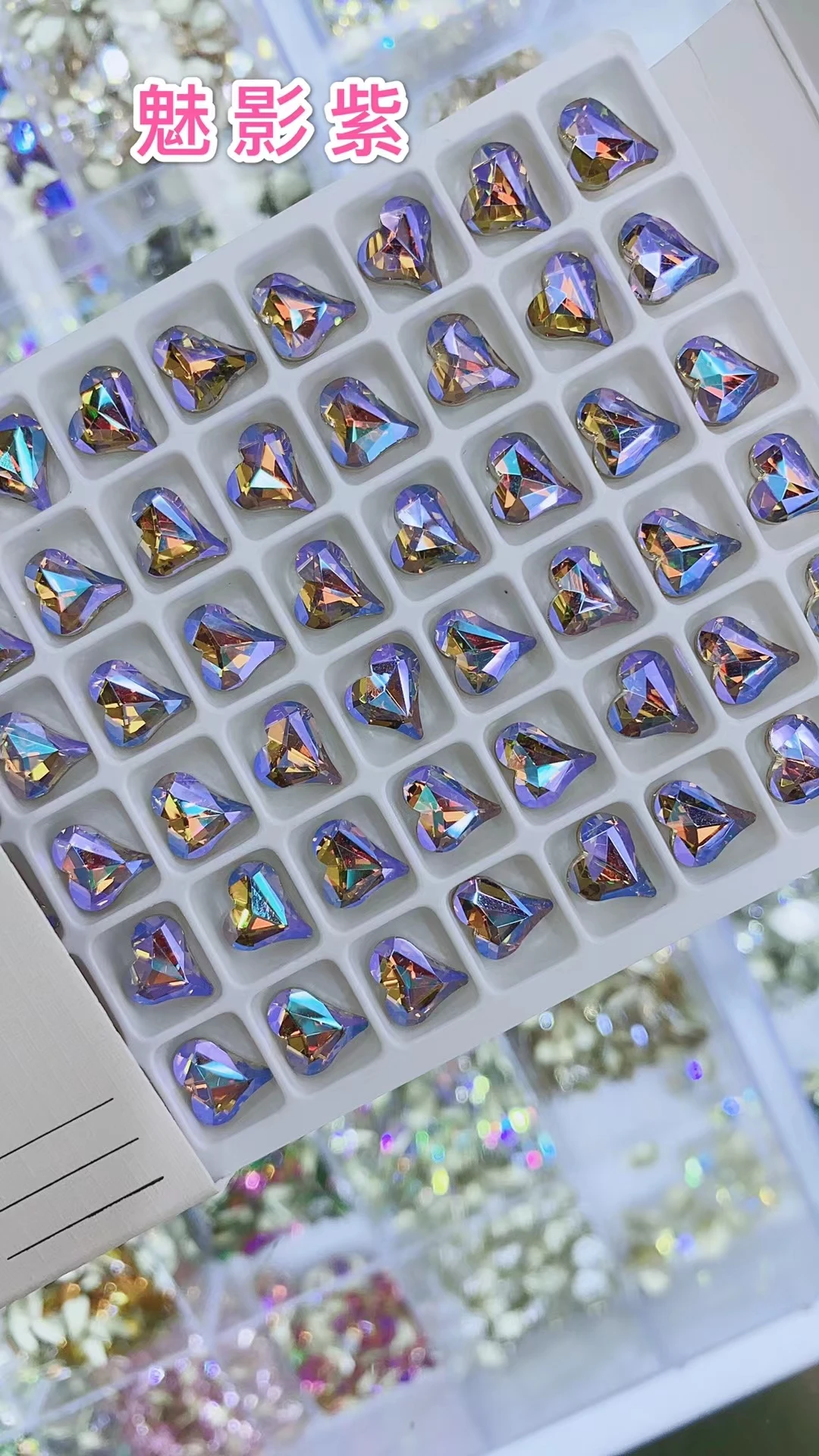 Стразы для ногтей с косым сердцем 8 Х9 мм 20 шт. | Красота и здоровье