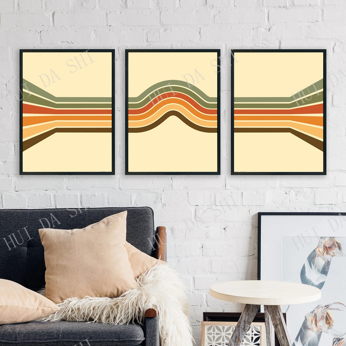 

70s принты, набор для художественной стены галереи, плакаты, современные настенные принты для печати в середине века