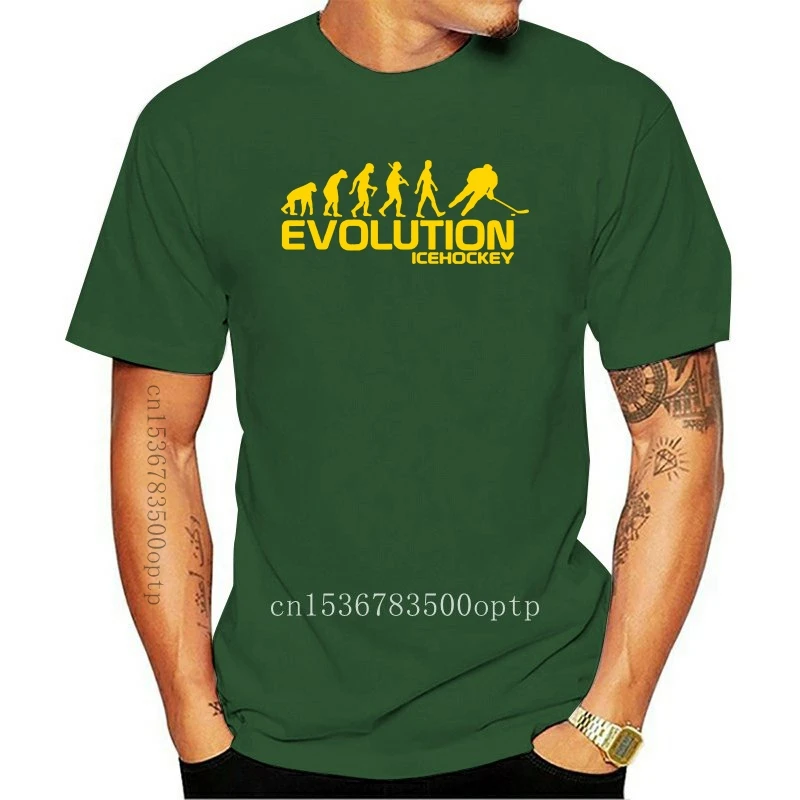 

New 2021 Evolution Ice Hockeyer Mens T Shirts Brand Casual Cotton T-shirt Summer Short Sleeve O-neck Tops Tees Hip Hop Streetwea