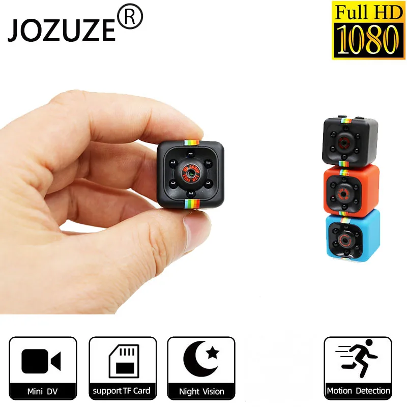 

JOZUZE sq11 Mini Camera HD 1080P Night Vision Camcorder Motion Detection DVR Micro Camera Sport DV Video Ultra Small Cam SQ11