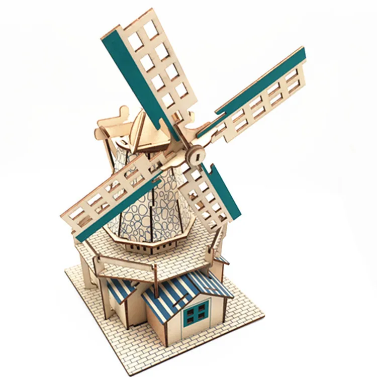 3D деревянный Творческий трехмерный зигзаг головоломки Diy модель ручной работы