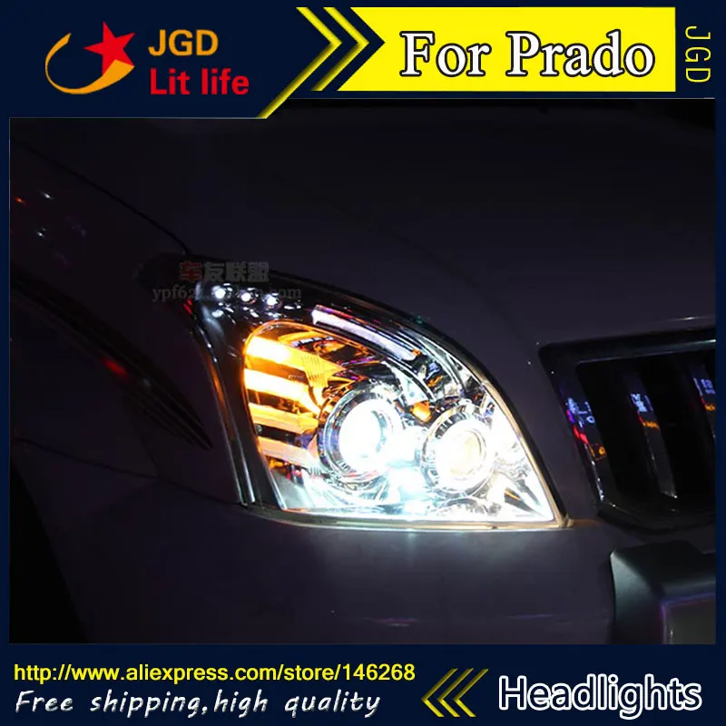 Стайлинг автомобиля светодиодные HID Rio светодиодный ные фары для Toyota Prado передняя