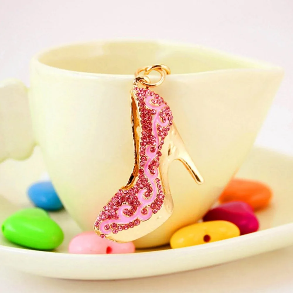 Модный дизайн Креативный брелок для ключей Женская обувь на высоком каблуке