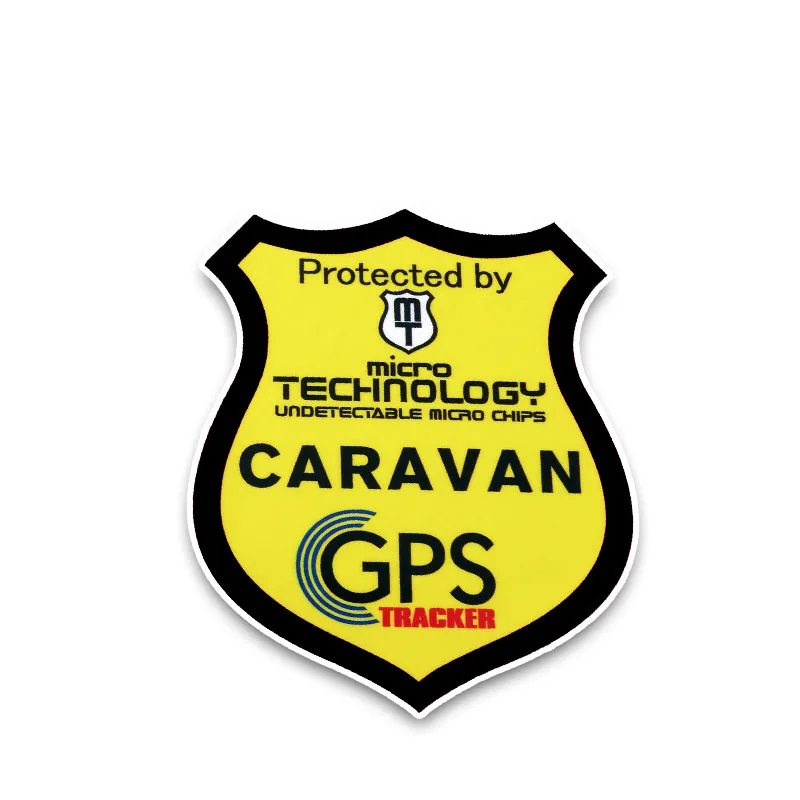 

Interesting Yellow Protected By Technology GPS Car Sticker Accessories Car Styling Decal Vinyl Car Window Cover PVC 11cm*8cm