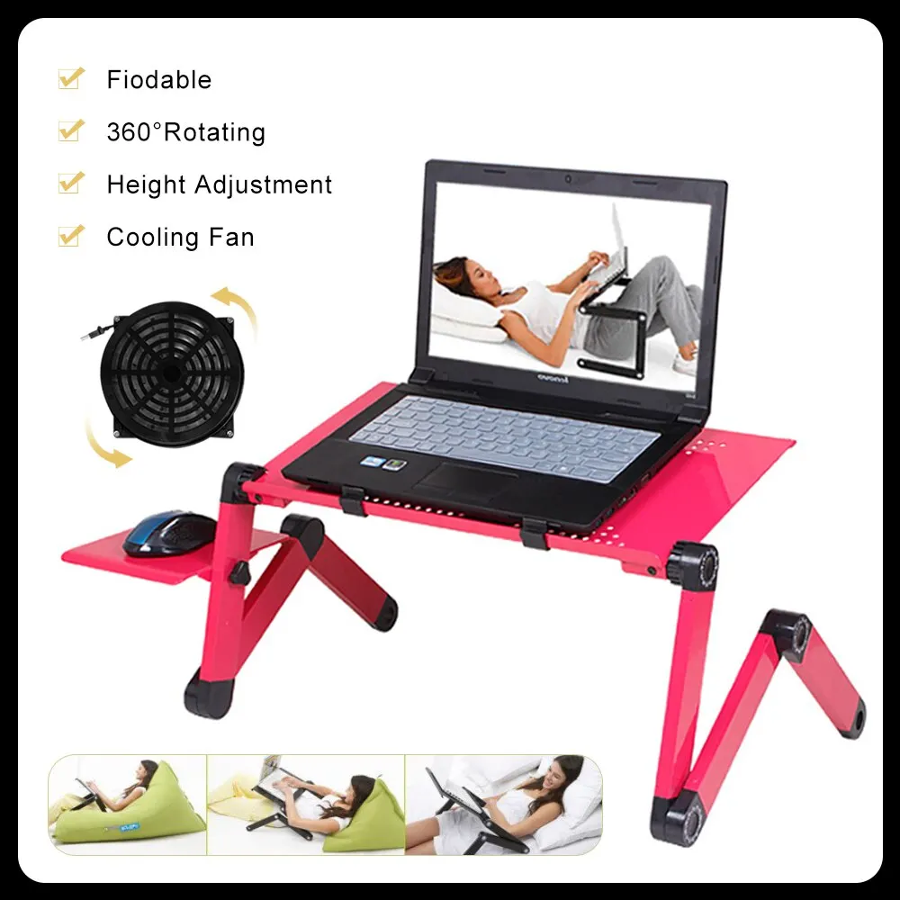 

Magic Folding Laptop Desk with Mouse Pad Adjustable Bed Lapdesk Portable Computer Tray PC Table Stand Notebook Sofa Desk Stand