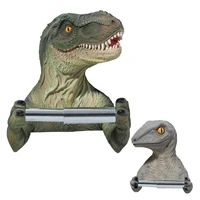 dinosaur tissue holder toilet wall mounted roll paper holder modern towel rack punch free bathroom accessories dropshipping