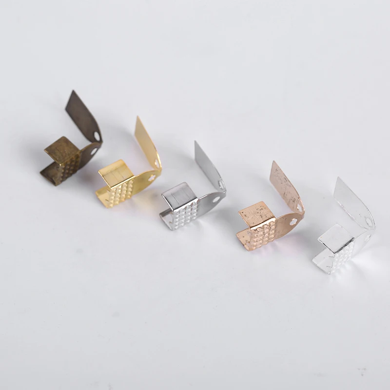 100 шт./лот Обжимной наконечник веревки колпачки из бисера кожаный шнур обжимные